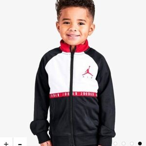 Air Jordan Jumpman Boys Full Zip Warm Up Jacket Black White Size Medium 10-12